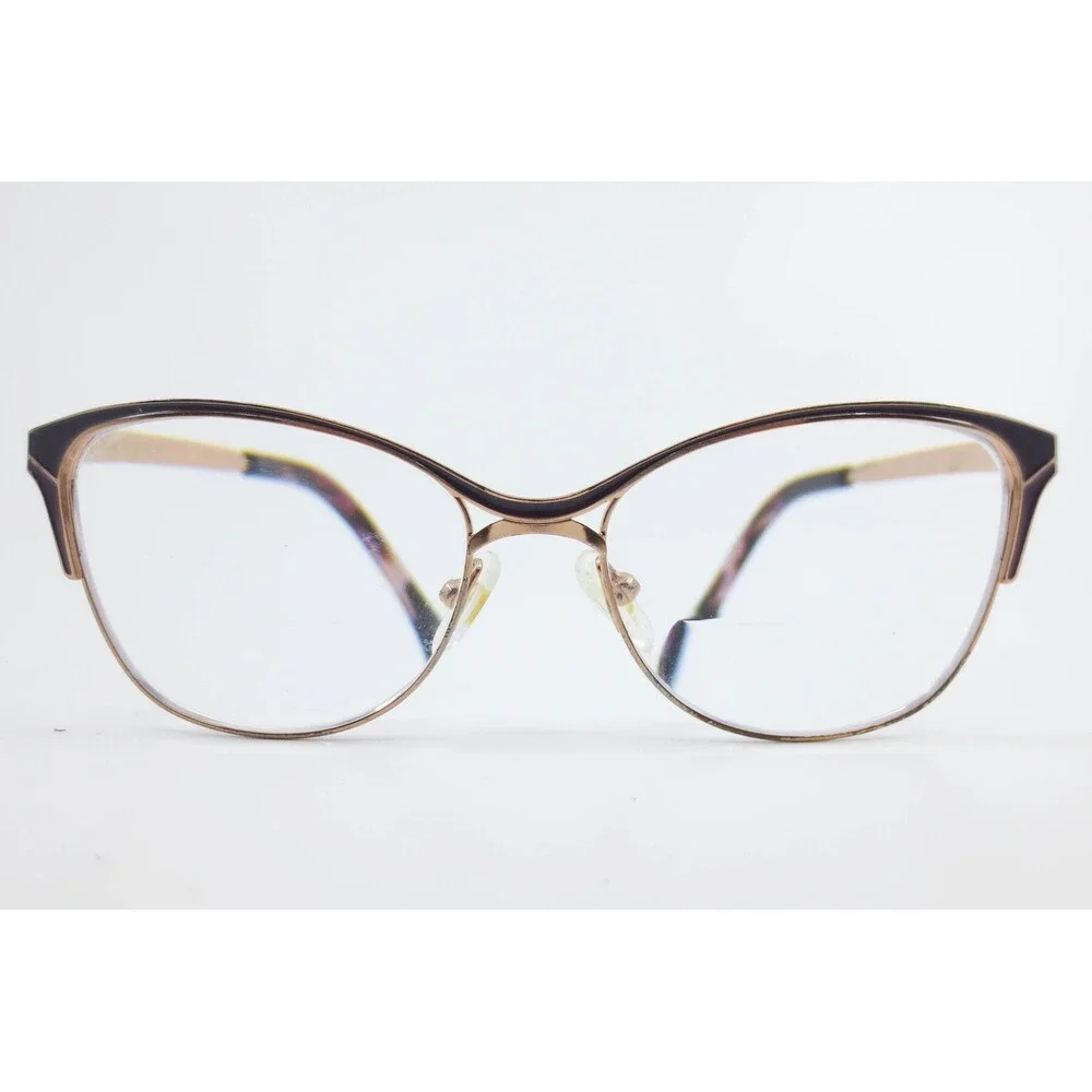 Trina Turk Danai Eggplant Gold Cat Eye Eyeglass Frames 53-16-135 EGGP Purple